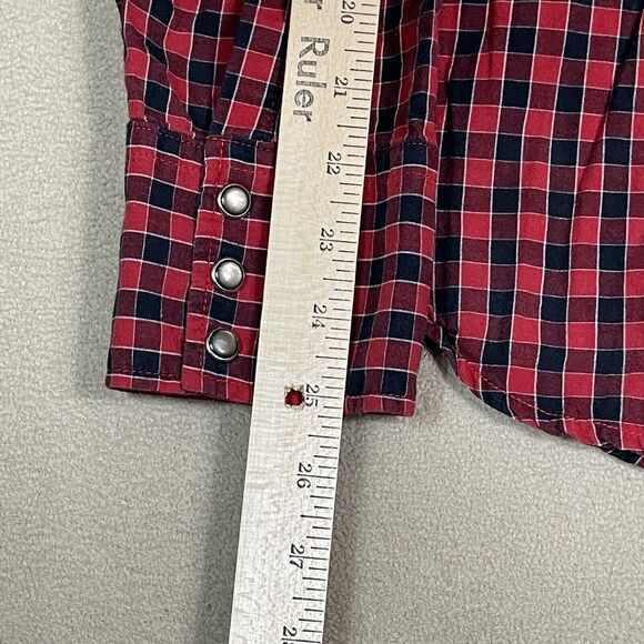 G-Star Raw Shirt Mens Large Red Plaid Long Sleeve Snap Up‎ Graphic Print - Picture 5 of 13